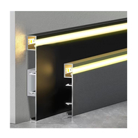 Profilé en aluminium pour bande lumineuse LED, plinthe en céramique, plinthe de sol, décoration de plinthe murale, plinthe avec éclairage LED