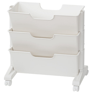 Office Organizer Plastic Storage Drawer Cart With Wheels 3 Tier Rectangle Standing Type 20-35L Capacity Easy To Move - Product Image 1