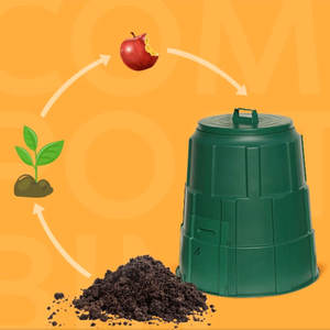 Seau à déchets alimentaires en plastique de 150 L pour le jardin, bacs à compost - Product Image 3