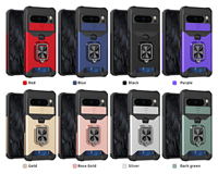 Étui de téléphone Lichicase avec béquille métallique et fente pour cartes pour Google Pixel 10A Pixel 11 Pro XL, coque arrière hybride TPU+PC
