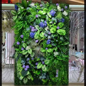 Murs végétaux, plantes vertes biomimétiques artificielles tridimensionnelles, murs de fond, fleurs artificielles, combinaison de paysages - Product Image 5