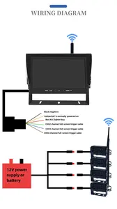 10.1 pollici WiFi sistema di retrovisione WIFI dvr monitor per auto 4CH 1TB Card 1080P DVR telecamera di retromarcia Monitor per camion