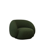 Canapé de sol au design minimaliste moderne, en laine d'agneau, dossier haut, accoudoirs, fauteuil individuel, meubles de salon, chaise Julep
