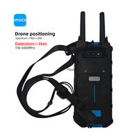 Détecteur de drones mobile HYUCX CH09, portée de détection de 3 km, technologie Spectrum+RID+DID pour système de sécurité des drones. Suivi d'alarme par drone