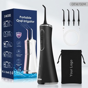El Mejor Irrigador Bucal Eléctrico Portátil <span class=keywords><strong>2023</strong></span>, Resistente al Agua IPX7, 260 ml, Irrigador Dental Profesional Inalámbrico con 5 Modos - Product Image 1