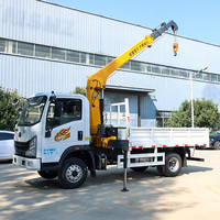 Nouveau véhicule utilitaire 4T diesel automatique à haute altitude Grue multifonction et camion à benne basculante avec benne basculante