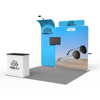 Nouveau Design Expo 3x3 Aluminium Portable Salon Tension Tissu Foire Toile de Fond Exposition Exposition 10x10 Salon Stand