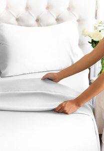 Wholesale High Quality Premium Custom Logo White Luxury Home Hotel Bed Sheet Bedding Set