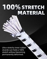 Cuerda Elástica de Goma Trenzada Recubierta de 1/8 Pulgada x 100 Pies, Cuerda Elástica para Kayak, Manualidades, Amarre, Proyectos de Bricolaje