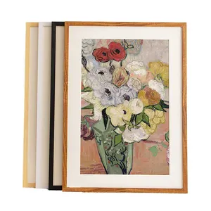 Home Decoration Wall Mounted Solid Wood Pattern Painting Frame Wedding Photo Frame Solid Wood Picture Frame