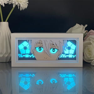 Caja de Luz LED con Escultura de Madera Animada, Funciona con Batería, Colores RGB, para Niños, Regalo Navideño, Luz Nocturna para Mesita de Noche, Marco de Fotos - Product Image 6