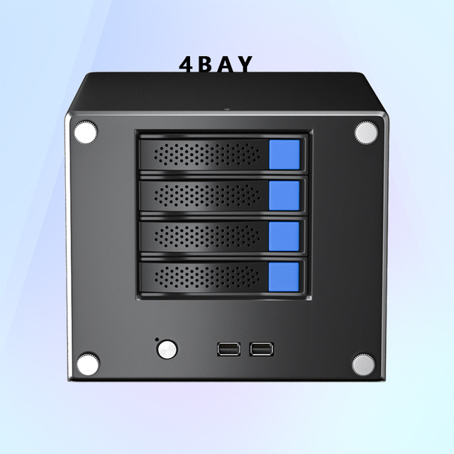 Micro Atx Case Mini Pc Almacenamiento Hdd Enclosure Mini Itx Storage 4 Bay Tb 4Tb 20Tb Hard Drive Nas Server With Router