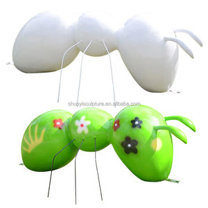 สวนโลหะไฟเบอร์กลาสเรซิ่นงานฝีมือมดหุ่นด้วยตาขนาด<span class=keywords><strong>ใหญ่</strong></span>สำหรับตกแต่งสนามหญ้าสวน - Product Image 2