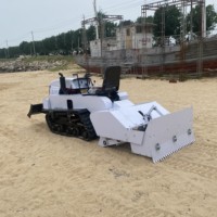 Équipement de nettoyage de plage industriel en gros, télécommandé, sur chenilles, avec moteur 18KW, pour le tamisage du sable et le balayage de grandes surfaces