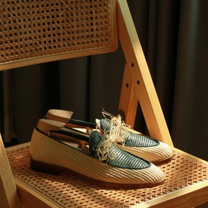 Mocassins carrés confortables et respirants en raphia tressé à lacets pour hommes – Légers, pour le bureau, la carrière, le quotidien et les loisirs - Product Image 3