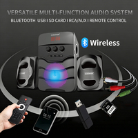 Haut-parleurs multimédias actifs 2.1 pour ordinateur, système audio RGB pour jeux avec caisson de basses pour PC, ordinateur portable, téléphone portable, home cinéma