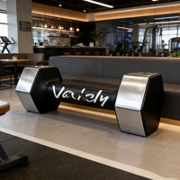 Banc d'assise ondulé en PRV Y126 pour intérieur et extérieur, canapé artistique en fibre de verre pour hall d'hôtel et salon commercial
