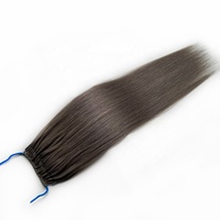 Meilleures ventes de tresses coréennes Extensions de cheveux humains Vrigin chinois de couleur grise