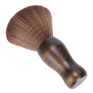 Brosse à cheveux en fibres douces personnalisable avec logo et couleurs, sortie d'usine, brosse à cheveux <span class=keywords><strong>synthétique</strong></span> pour le coiffage, brosse à raser avec manche en bois - Product Image 1