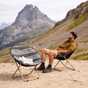 Sturdy Frame Linen Camping Moon <strong>Chair</strong> Weight Capacity for Safe and Secure Outdoor Sitting - Product Image 1