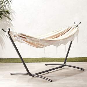 <span class=keywords><strong>Hamac</strong></span> <span class=keywords><strong>double</strong></span> robuste <span class=keywords><strong>pour</strong></span> 2 personnes avec support en acier de 9 pieds et sac de transport balançoire <span class=keywords><strong>pour</strong></span> <span class=keywords><strong>hamac</strong></span> de camping en plein air - Product Image 6