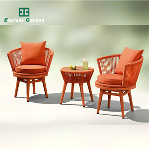 Conjunto de Sofás de Jardín Modernos de Aluminio, Impermeables, Ecológicos y Duraderos para Exteriores, Patio Trasero, Villa, Patio, Parque, Hotel - Product Image 1