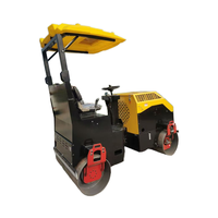 Petit rouleau compresseur: tambour en acier vibrant à main de 2 tonnes, simple ou double, compacteur de sol vibrant à asphalte/pelouse de 1.5 tonnes