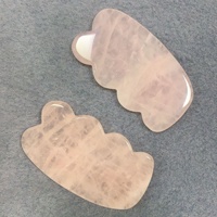Fournisseur exclusif pour fabricants DIY : Pierre naturelle en jade à ondulations fines pour massage corporel, pierre semi-précieuse, quartz rose, Gua Sha