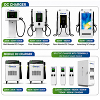 Station de recharge pour véhicules électriques AC de type au sol 14kW 22kW 44kW à double borne avec protection électrique complète