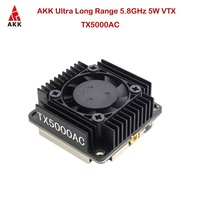 AKK TX5000AC 5W 4.9G-6.1G 96CH VTX FPV ultra longue portée à canaux complets en plastique pour télécommande RC