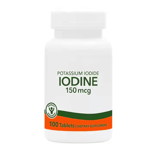OEM/ODM Potassium Iodide Tablets Halal Certified Adult Healthcare Supplement Providing Energy Natural 100 Bottles 24 Months