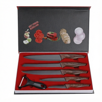 Ensemble de couverts en acier inoxydable best-seller transfrontalier, lames en acier série 3Cr, longueur de lame 18 cm, ensemble de couteaux affûtés à la main
