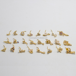 Hot bán dangle mũi vòng trái tim ngôi sao vương miện L Hình dạng mũi <span class=keywords><strong>Stud</strong></span> - Product Image 3