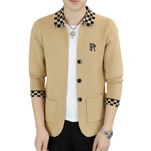 Suéter <span class=keywords><strong>Cardigan</strong></span> al por Mayor, Suéter de Punto Ajustado de Manga Larga para Hombre, Suéter de Invierno - Product Image 2