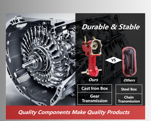 Motoculteur multifonctionnel 170F 7HP 4.00KW à essence avec boîte de vitesses à roulement, démarrage manuel, quatre roues, 3 groupes - Product Image 6