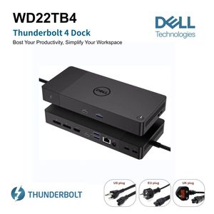 デル製 Thunderbolt 4 ドッキングステーション 新品 WD22TB4 USB-C ドック 180Wアダプター付き ノートパソコン用ドッキングステーション - Product Image 1