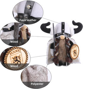 Viking Nain Poupée <span class=keywords><strong>Pirate</strong></span> Rudolf Figurine Décorative Viking Poupée Sans Visage En Peluche Poupée Ornement De Noël Figurine & Jouets - Product Image 4