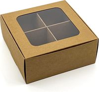 Boîtes à friandises en kraft avec fenêtre et séparateurs, fournitures pour fraises enrobées de chocolat, boîtes à macarons, emballage pour produits de boulangerie