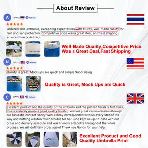 27 inch 16 xương sườn Windproof tùy chỉnh in logo không thấm nước lớp duy nhất bằng gỗ móc xử lý chất lượng cao Golf ô - Product Image 5