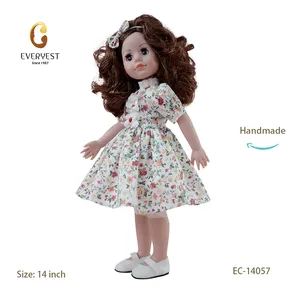 Everyest Dernière conçu belle bébé jouet poupée filles américain 14 pouces poupée avec notre génération poupée vêtements pour enfants