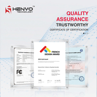 Bureau debout électrique à double moteur Henvo, réglable en hauteur, ergonomique, pour ordinateur, avec contrôle intelligent par mémoire, pour la maison et le bureau, certifié CE