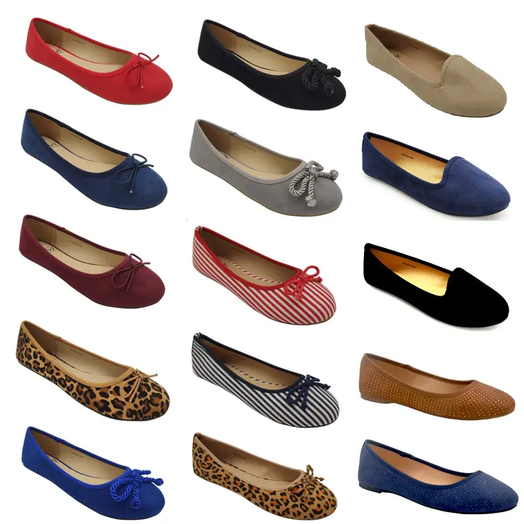 Ready to ship ladies casual flats fitness walking shoes female ballerinas other trendy shoes slip on shoes for women