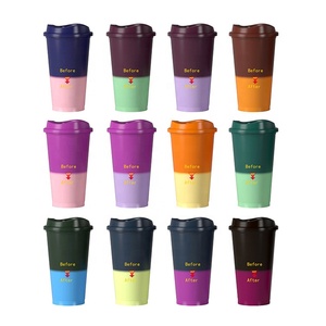 16oz reusable plastic coffee takeaway cup with dome lid, BPA FREE Cups