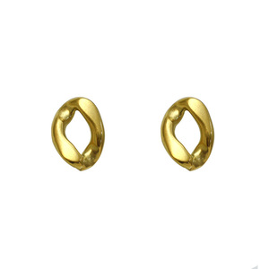 Geometric Stud Earrings Gold Stainless Steel Irregular Shape Fashion Jewelry Accessories - Product Image 5