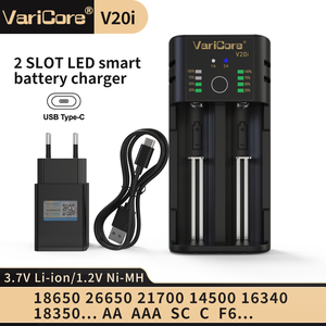 VariCore V20i 18650バッテリー充電器Li-ion4.2V用18650 26650 21700 18350 14500 1.2V AA AAA <span class=keywords><strong>Nimh</strong></span>/cdバッテリー - Product Image 6
