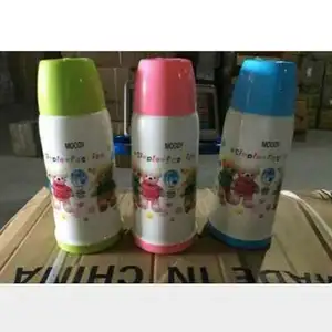 1L cartoon kids flask pink blue green water bottle thermos bottle cup