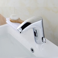 Robinet de salle de bain automatique à capteur, sans contact, économiseur d'eau, robinet d'évier électrique inductif automatique