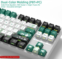 Ensemble de touches de clavier Subaru Cherry Profile PC+PBT avec impression par sublimation sur 5 faces pour claviers de jeu de type MX, personnalisables