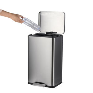 <span class=keywords><strong>Cubo</strong></span> de <span class=keywords><strong>Basura</strong></span> Rectangular de <span class=keywords><strong>Acero</strong></span> <span class=keywords><strong>Inoxidable</strong></span> de 50L, Ecológico, con Pedal - Product Image 3