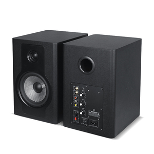 Haut-parleur numérique en bois 100W 6.5 pouces Bass TRS Home Studio Music Recording Lab Professional Powered Active Monitor Speaker - Product Image 1